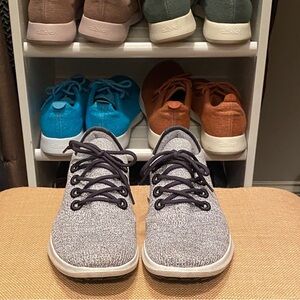 Allbirds Tree Dasher 2 Gray, White and Black Sneakers Mens 13